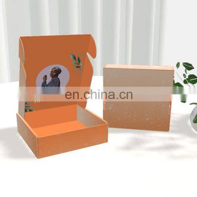 Custom Logo Colored Printed Cardboard Carton Box Mailer Hat Clothing Shoe Shipping Mailer Corrugated Packaging Box