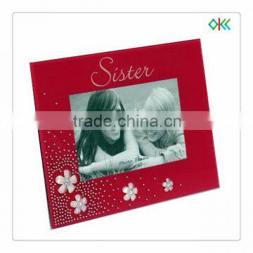 girls glass frame for sister photo