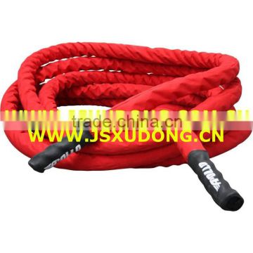 Red color sheath workout battle rope