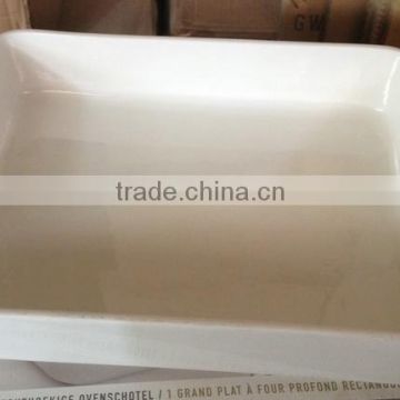 ceramic porcelain square bake plate stock, Two Holder Ceramic Baking Plate Stock