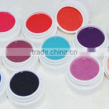 Nail art colorful transparent pudding uv gel