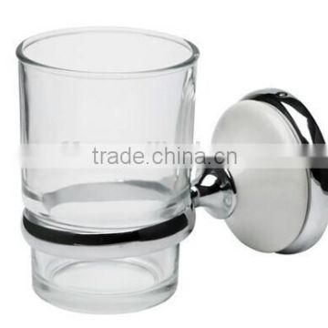 High end wall mounted white ceramic transparent glass tumbler cup decorative tumbler glass