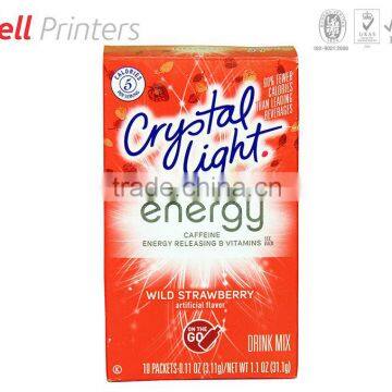 Energy drink outer box printing from Indian printer