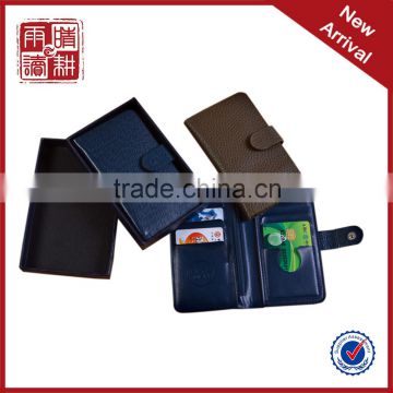 leather magnetic ID Card Holder