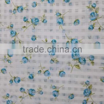 2016 Small square/ alibaba textiles organza fabric printed fabric