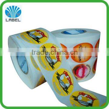 custom printed roll label sticker.waterproof adhesive label roll sticker with logo printed