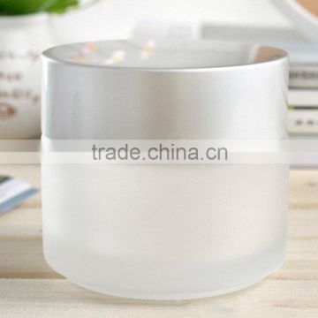 wholesale clear empty glass jar with metal lid