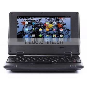7 inch Android 4.4 VIA 8880 laptop with 512/1G Ram, 4GB/8GB touch screen netbook, android tablet pc