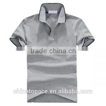 Fashion design high quality 100% cotton plain color short sleeve mens pique fabric polo shirt