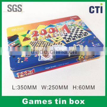 High quality big Games rectangular tin box