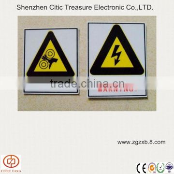 Custom warning sign plate nameplate