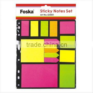 Different Colors Shaped Offset Paper Sticky Note Set