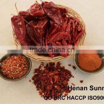 With ISO9001 HACCP OU BRC Dry Hot Red Chili Pepper