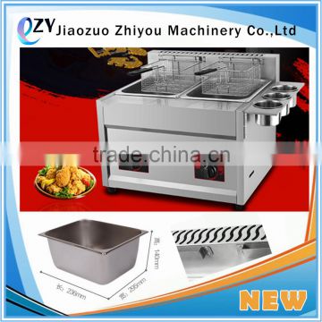 Double Gas Deep Fryer With Thermostat With 2 Tank With 2 Oil Faucets(whatsapp:008615039114052)