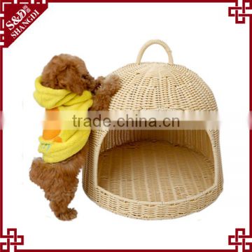 S&D Pet Accessories handmade lovely sofa shaped rattan dog bed pet bed