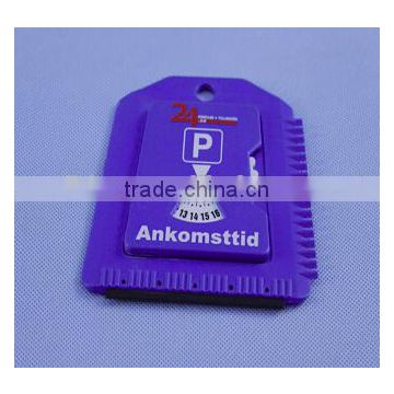 Promotional gift Plastic small size ice s/s scraper with car parking disc