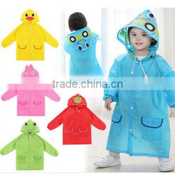 High quality cute kids/children raincoat rain poncho with customized logo