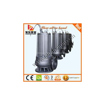 Non-clog submersible sewage pump for hotels