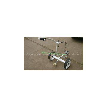 Stainless steel Golf Trolley white color with 400W brushless motors