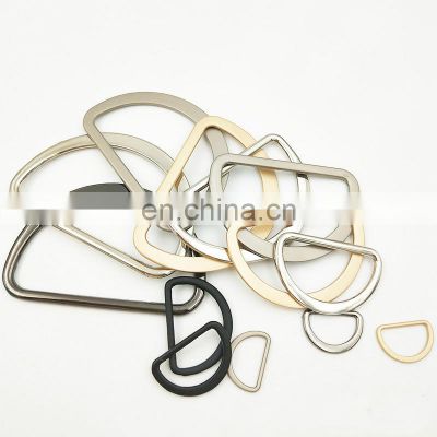 Durable Gold Nickel Free Custom Zinc Alloy Hardware Metal D Ring For Bag Garment