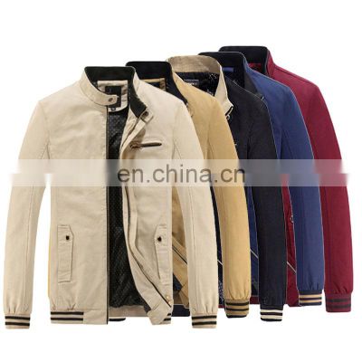 Wholesale custom men's spring and autumn coat windbreaker loose motorcycle suit wash water plus size jacket bomber jacket