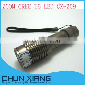 High power cree xml t6 led flashlight aluminium flashlight torch