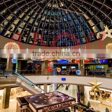 Shopping mall hanging 3d led ball