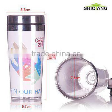 16oz good quality stainless steel thermal mugs with full color photos insert