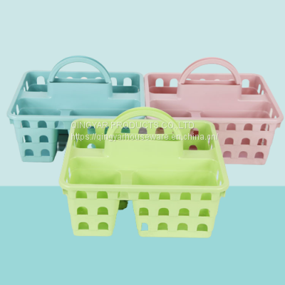 Plastic storage basket