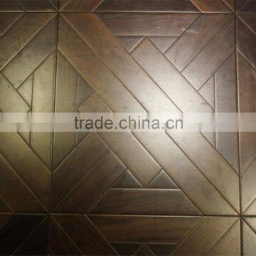 Black Walnut Parquet Smooth Engineered Wood Flooring HIGH END