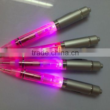 promotion led logo light pen,plastic ballpen torch,Professional gifts led light logo pen China manufacturer
