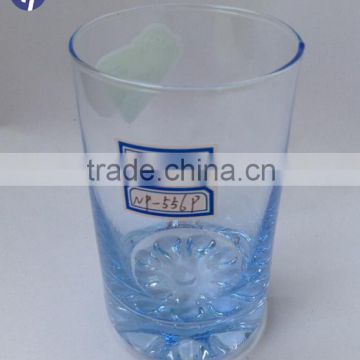 250ml blue glass drinking cups
