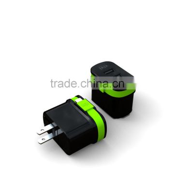 Travelling charger with inbuilt cable for iphone5s with 2.4A