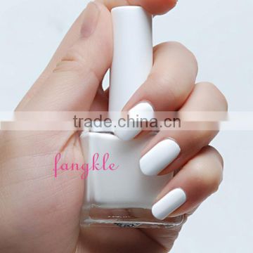 Hotselling 28colors matt nail polish 12ml OEM nail polish white