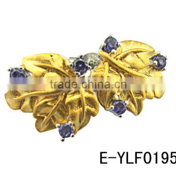 latest fashion jewelry, Gold plated earring,gorgeous jewelry