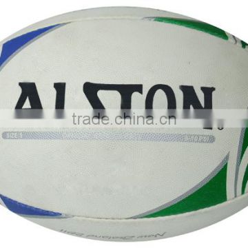 Durable top sell promotional machine stitched rugby ball