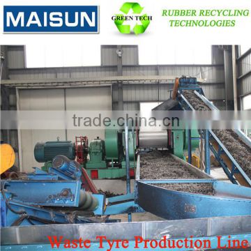 waste tire/tyre shredder recycling line