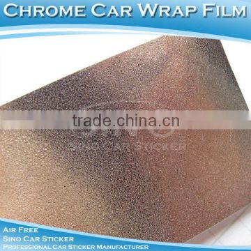 Chrome Silver Sanding Metal Color Car Wrapping Foil Air Free 1.52x30m