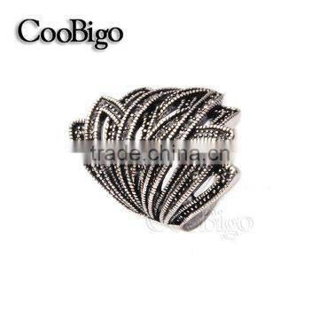 Fashion Jewelry Rhinestone Ring Vantage Style Women Party Show Gift Dresses Apparel Promotion Accessories