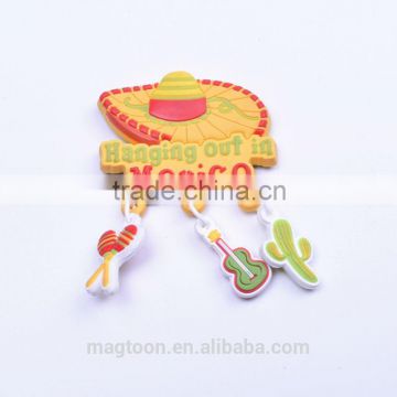 custom wholesale Mexico tourist souvenir rubber 3D pvc fridge magnets for decor                        
                                                Quality Choice