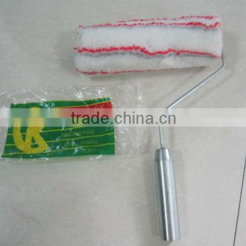 Red Grey Stripe Paint Roller With Iron Handle(SG-041RR)