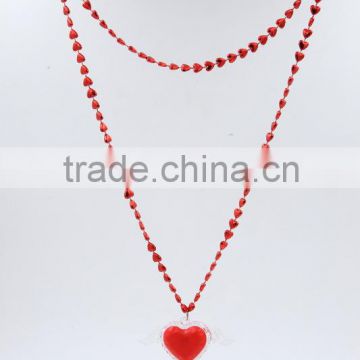 Valentine's day party Bead chain new necklace rhinestone jewelry valentines gift