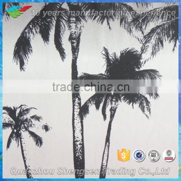 coconut tree printed swimwear fabric