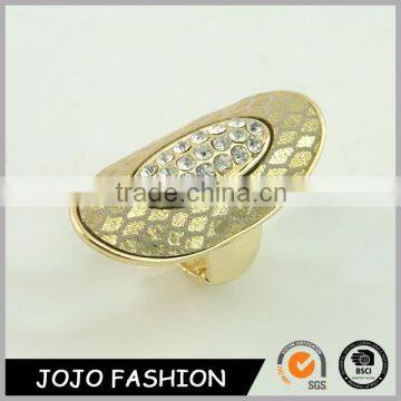Fashion cheap crystal gold rings fancy finger rings desigs women jewelry