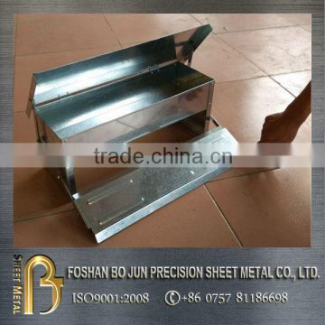 Chinese product oem customized sheet metal aluminum automatic feeder, aluminum metal steel chicken feeder