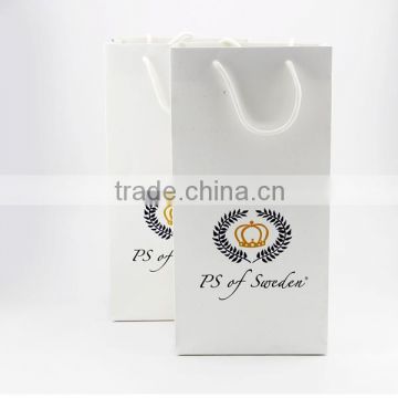 Costom low cost paper shopping bag with matt lamination wholesale