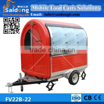 Top Sale Customized Mobile food trailer for sale with Wheels FV22B-22