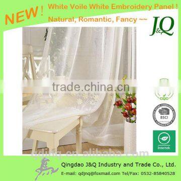 China Wholesale Flower Embroidery Designs White Voile Curtains