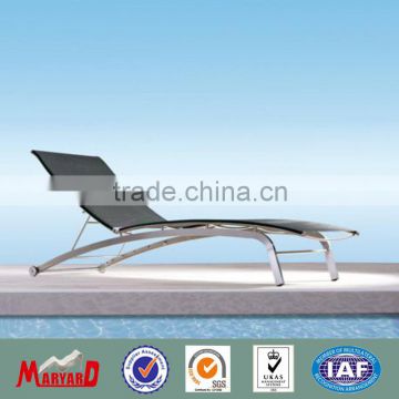 Stainless Steel Beach Furniture Fabric Chaise Lounge