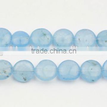 Wholesale Dyed Jade Plian Coins Gemstone Beads